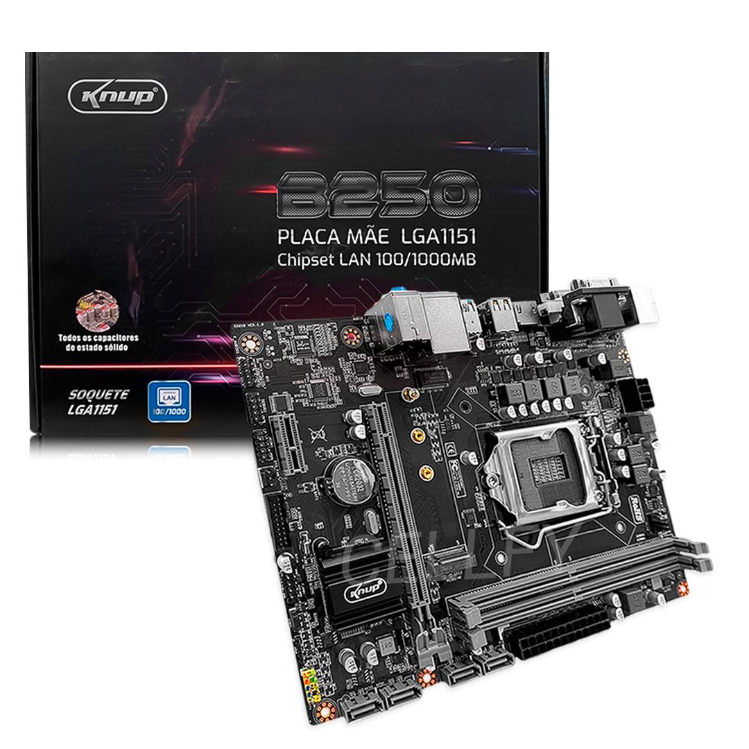 Placa Mãe LGA1151 Intel B250 DDR4 Knup Micro-ATX com HDMI NVMe SATA 3.0 - KP-B250
