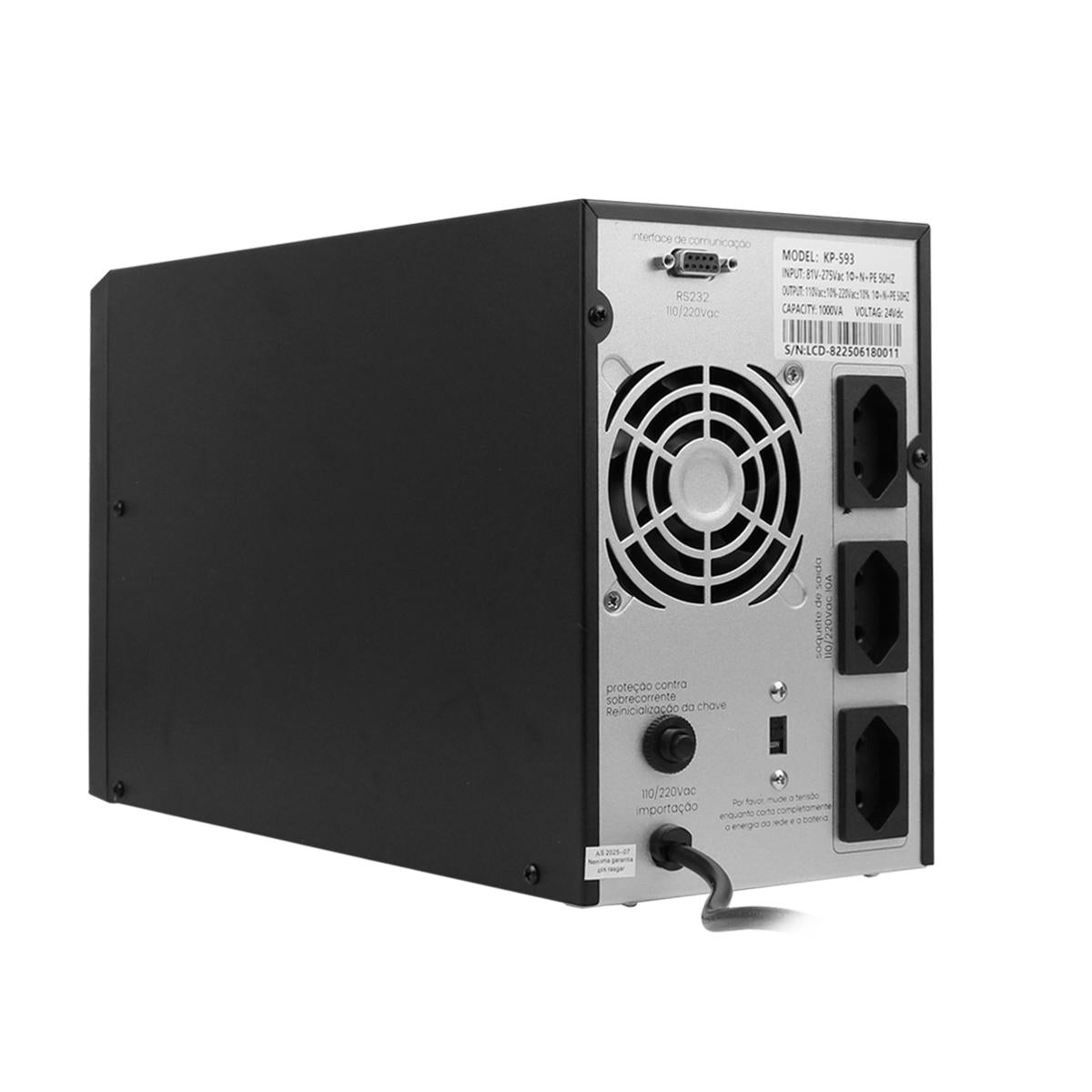 Nobreak Senoidal Puro 700W Bivolt Knup Energia Estável e Segura para seu Home Office - KP-593