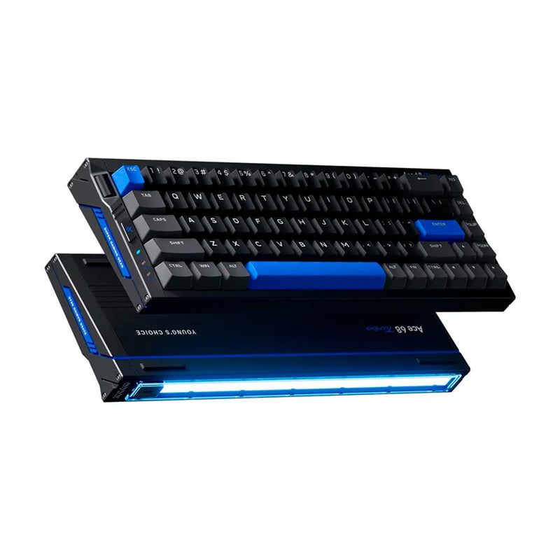 Teclado Gamer MCHOSE Ace 68 Turbo Black Hall Effect 65% Light Bar Dinâmico