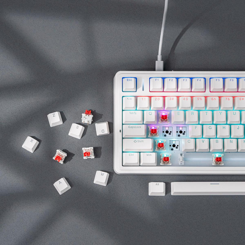 Teclado Gamer AULA F75 Gasket Mount Sem Fio Bluetooth RGB