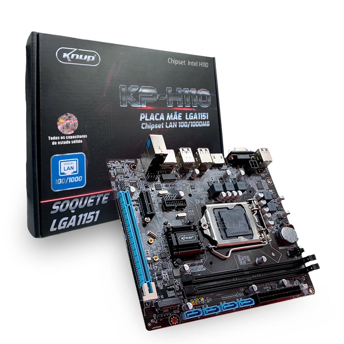 Placa Mãe Intel H110 LGA1151 DDR4 Knup 32GB Micro ATX USB 3.0 - KP-H110
