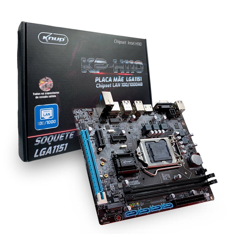 Placa Mãe Intel H110 LGA1151 DDR4 Knup 32GB Micro ATX USB 3.0 - KP-H110