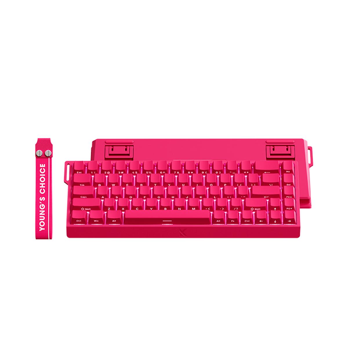 Teclado Gamer MCHOSE Ace 68 Rosa Hall Effect 65% Iluminação RGB