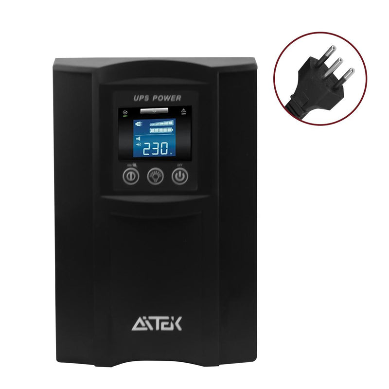 Nobreak UPS 1200VA 700W 110V Senoidal Puro Estabilizador de Tensão para Equipamentos Sensíveis e CFTV - ANB-1211P