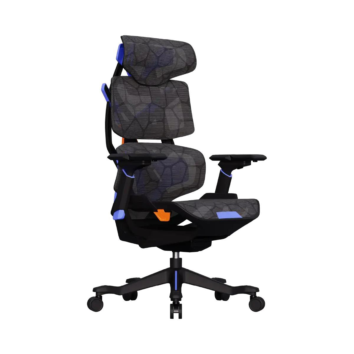 Cadeira Gamer Profissional Elements Vector com Apoio de Cabeça 2D e Revestimento em Mesh - ELEM-72121