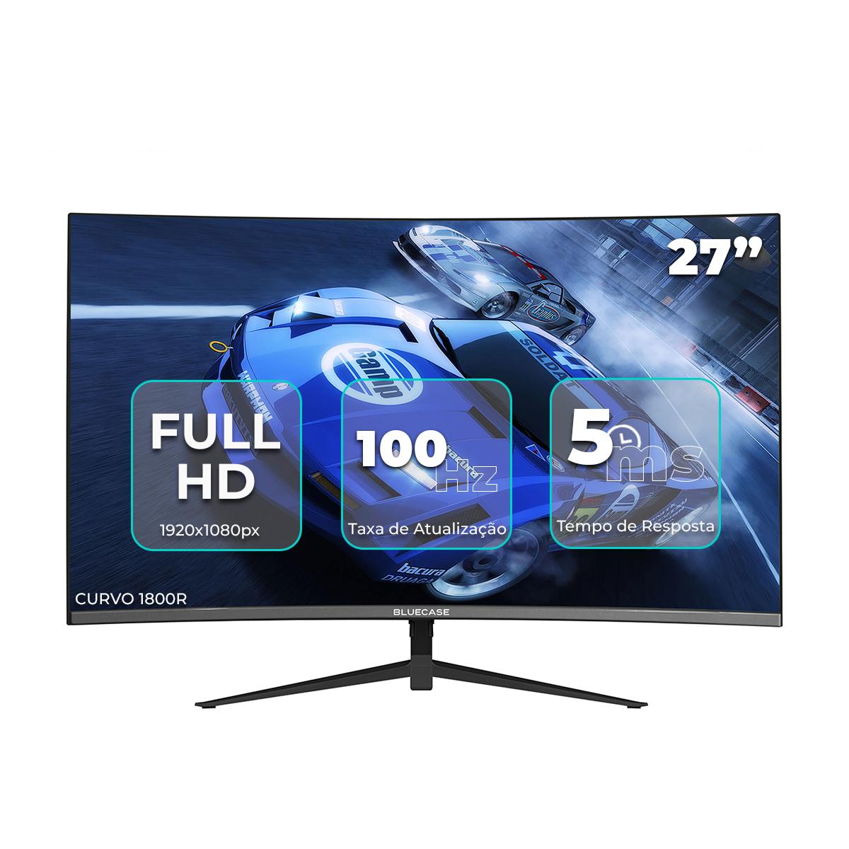 Monitor Gamer Bluecase 27 Pol Curvo 100Hz Full HD 5ms VA Adaptive Sync - BM27FFH3GC