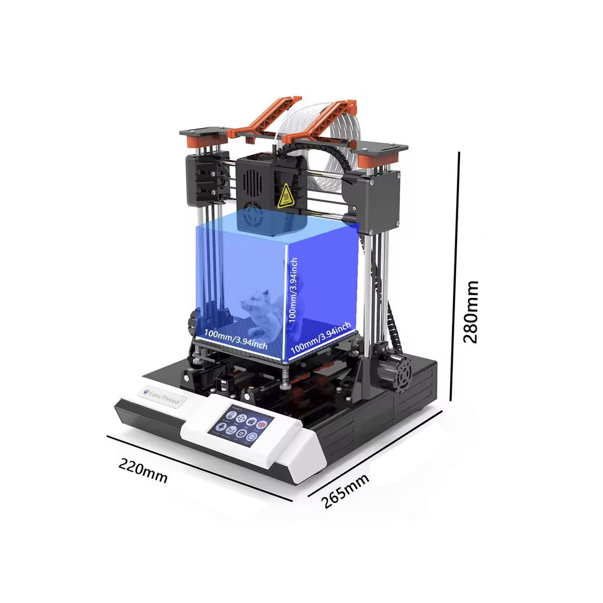 Impressora 3D Easythreed K6 Plus Silenciosa e Rápida 100x100x100mm Montagem Fácil - ED-K6PLUS