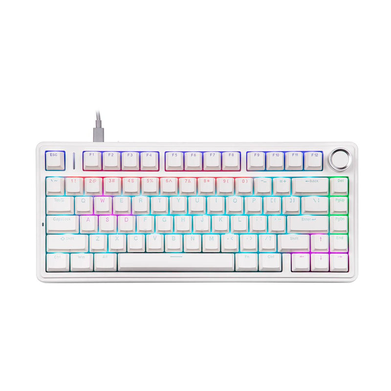 Teclado Gamer AULA F75 Gasket Mount Sem Fio Bluetooth RGB