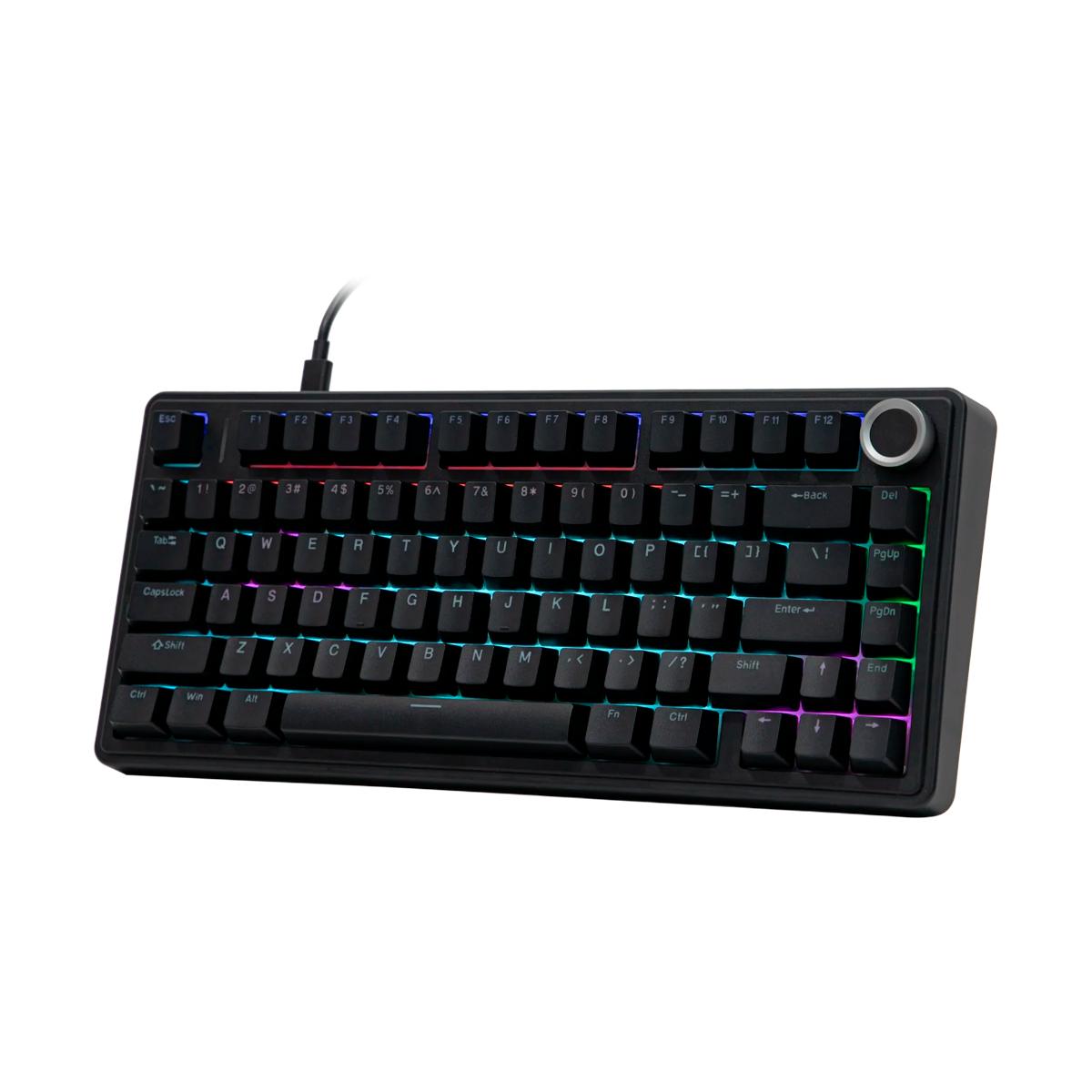 Teclado Mecânico Gamer AULA F75 Wired 75% RGB Hot Swap com Fio USB-C