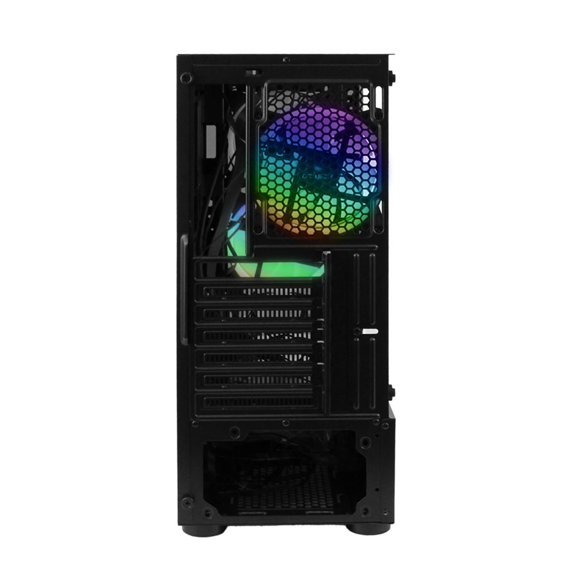 Gabinete Gamer RGB Vidro Temperado Grasep 6 Fans Inclusos USB 3.0 ATX Baia Para SSD- D-ATX15