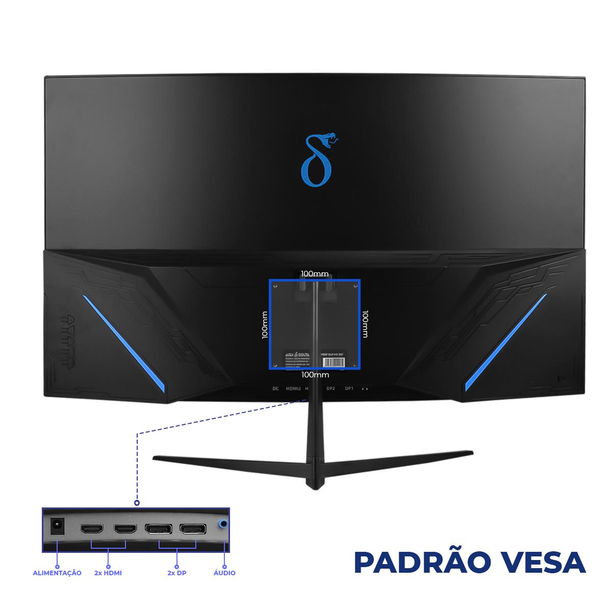 Monitor Gamer Curvo 32” Aitek Full HD 240Hz 1ms FreeSync HDMI DP - DELTA-M3215AC