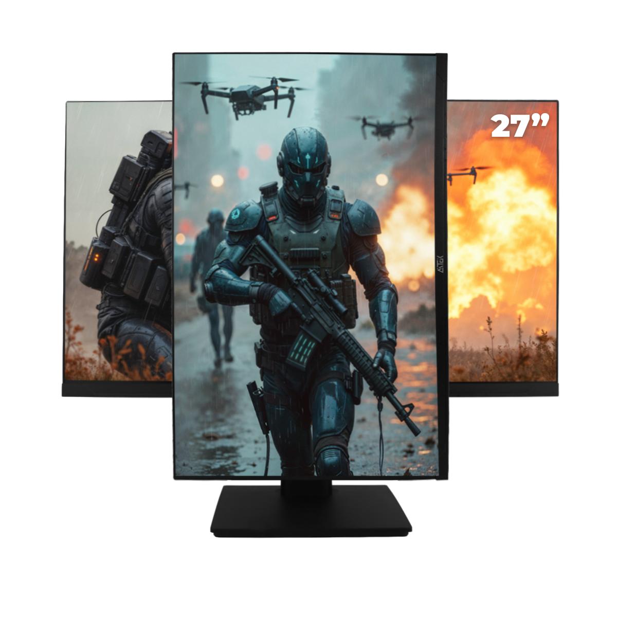 Monitor Gamer 27” Full HD Aitek IPS 540Hz 1ms HDMI DisplayPort VESA Posição Vertical Ângulo e Atura Ajustáveis - DELTA-M2718FPS