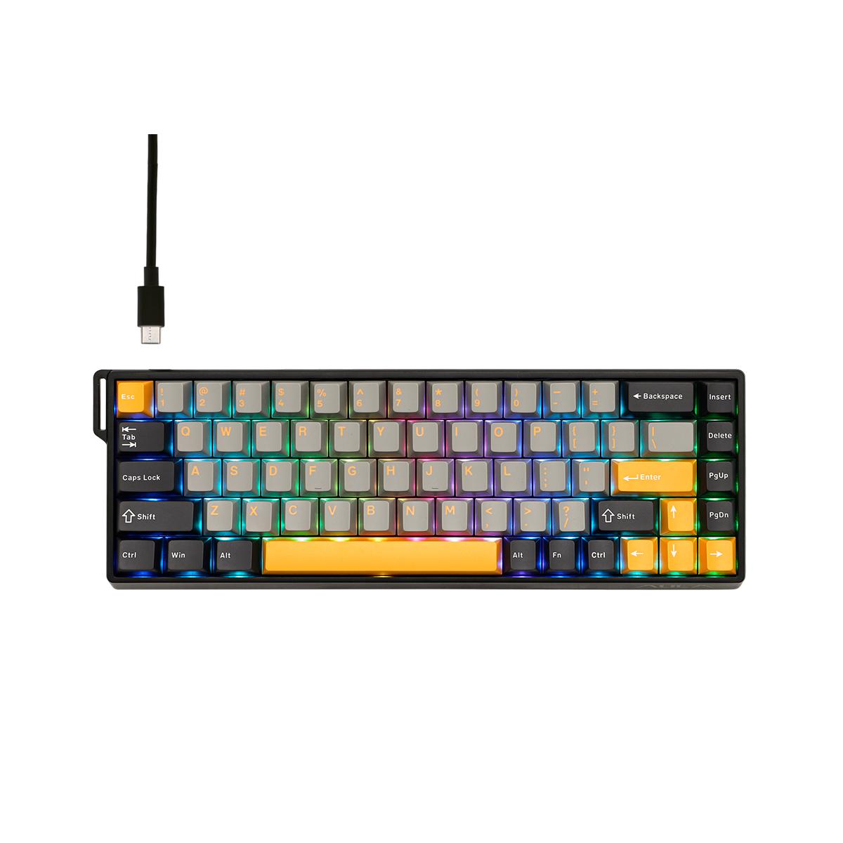 Teclado Gamer AULA WIN68 HEMAX Anti-Ghosting NKRO Cabo USB-C Removível