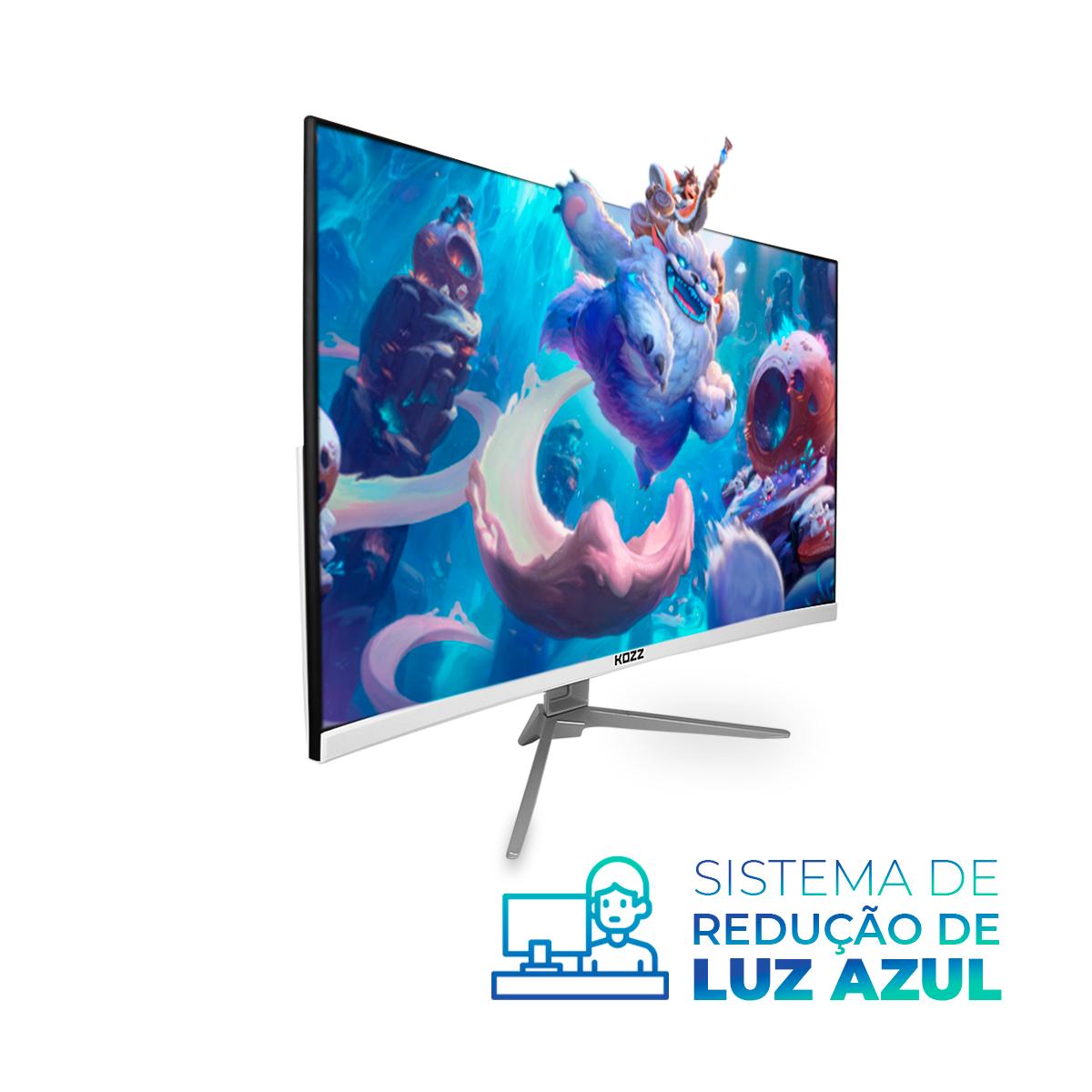 Monitor Curvo Led 27” IPS Borda Fina Full HD Gamer Ajustável Visão Ampla - KZ-M2705C