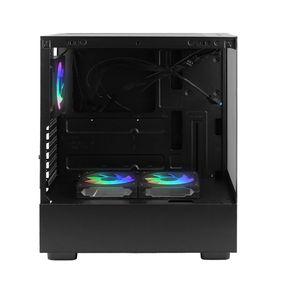 Gabinete Gamer RGB Grasep com 3 Fans Inclusos Suporte Water Cooler 240mm e Lateral de Vidro Compatível ATX/M-ATX - D-ATX18