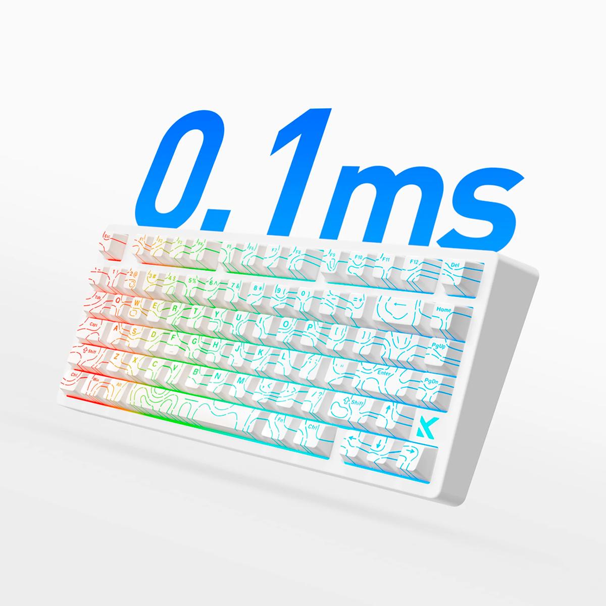 Teclado Gamer Competitivo MCHOSE JET 75 Latência de 0,1ms e SOCD