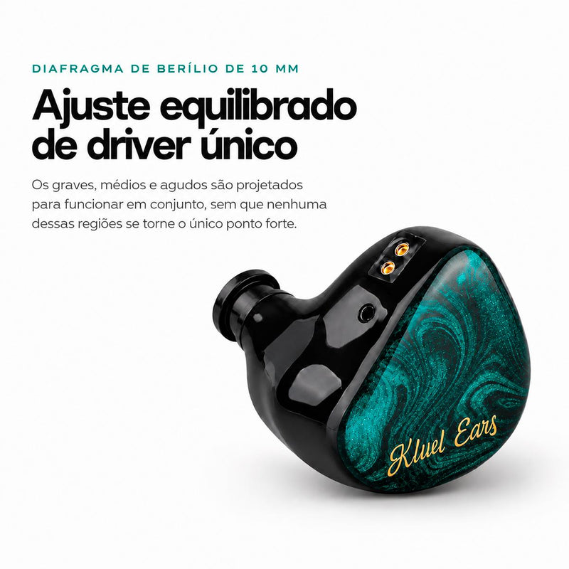 Fone de Ouvido Kiwi Cadenza com Isolamento Passivo para Música, Filmes e Jogos
