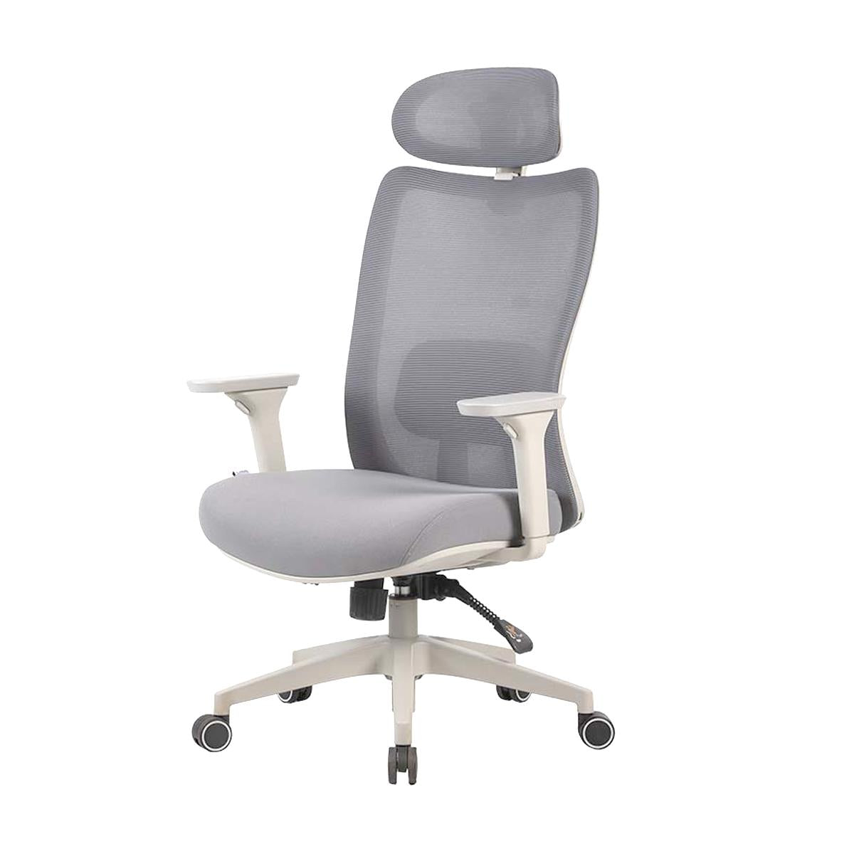 Cadeira Ergonômica Elements Astra Pro Branca Cinza Conforto Premium para Home Office - ELEM-71467