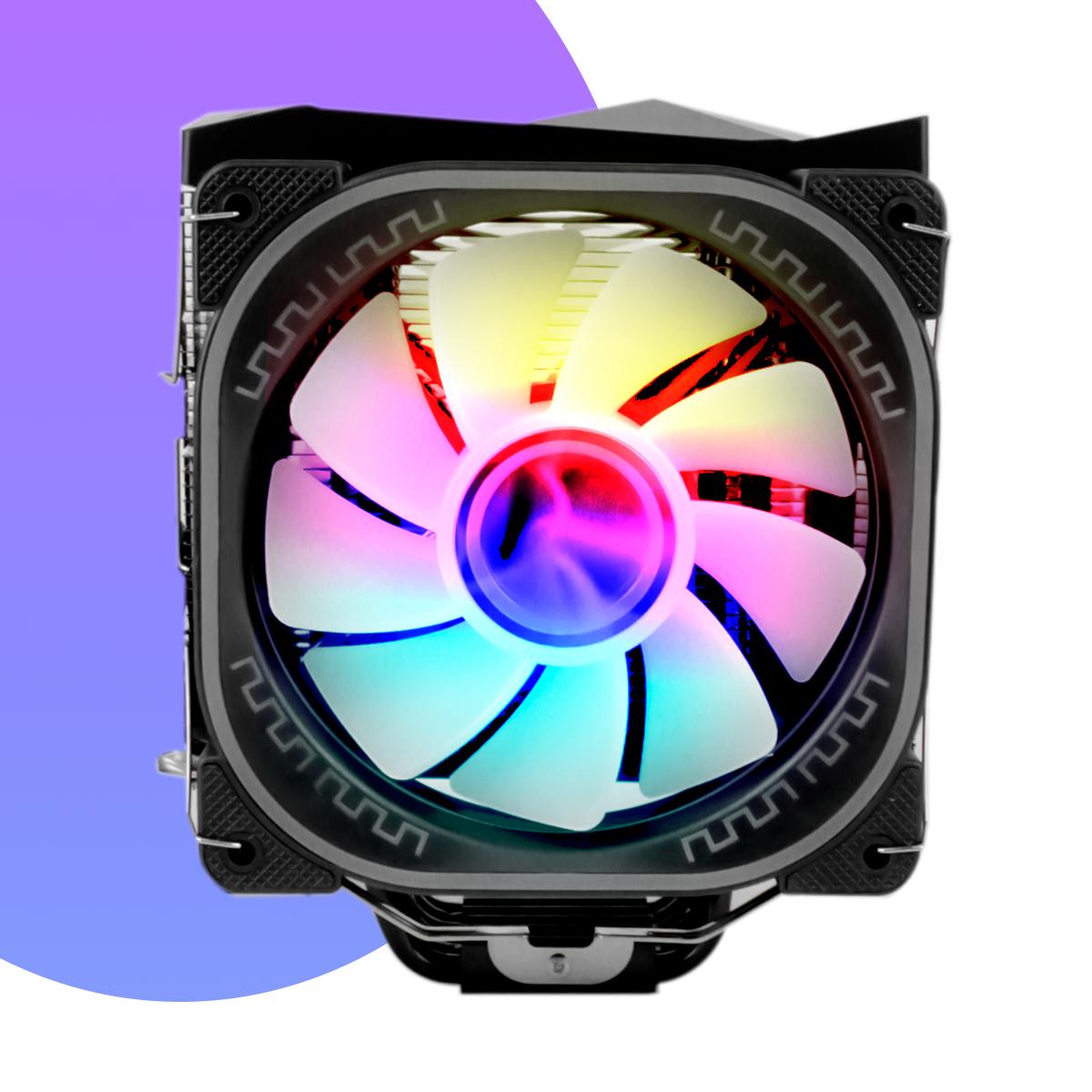 Cooler Fan Led RGB Aitek Resfriamento para Processador Ventoinha 12cm Silencioso - DELTA-C6220