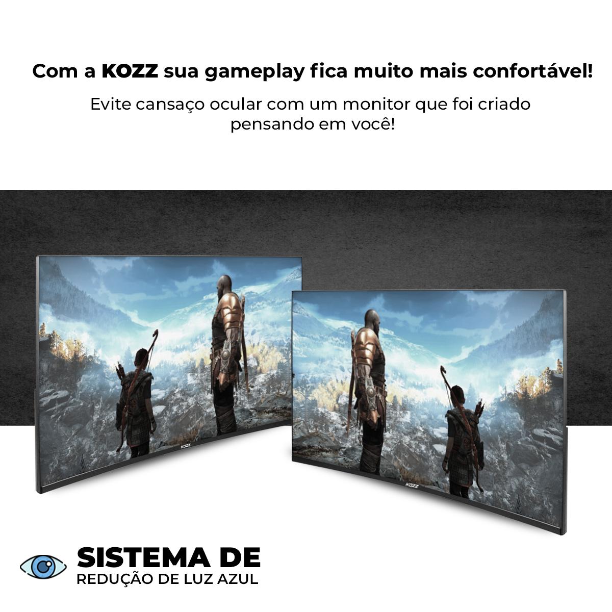 Monitor Gamer Kozz 27 Pol Curvo FHD 144hz 1ms Imersivo FPS HDMI Displayport - KZ-M2725C