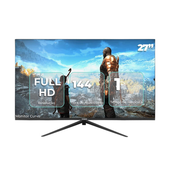 Monitor Gamer Kozz 27 Pol Curvo FHD 144hz 1ms Imersivo FPS HDMI Displayport - KZ-M2725C
