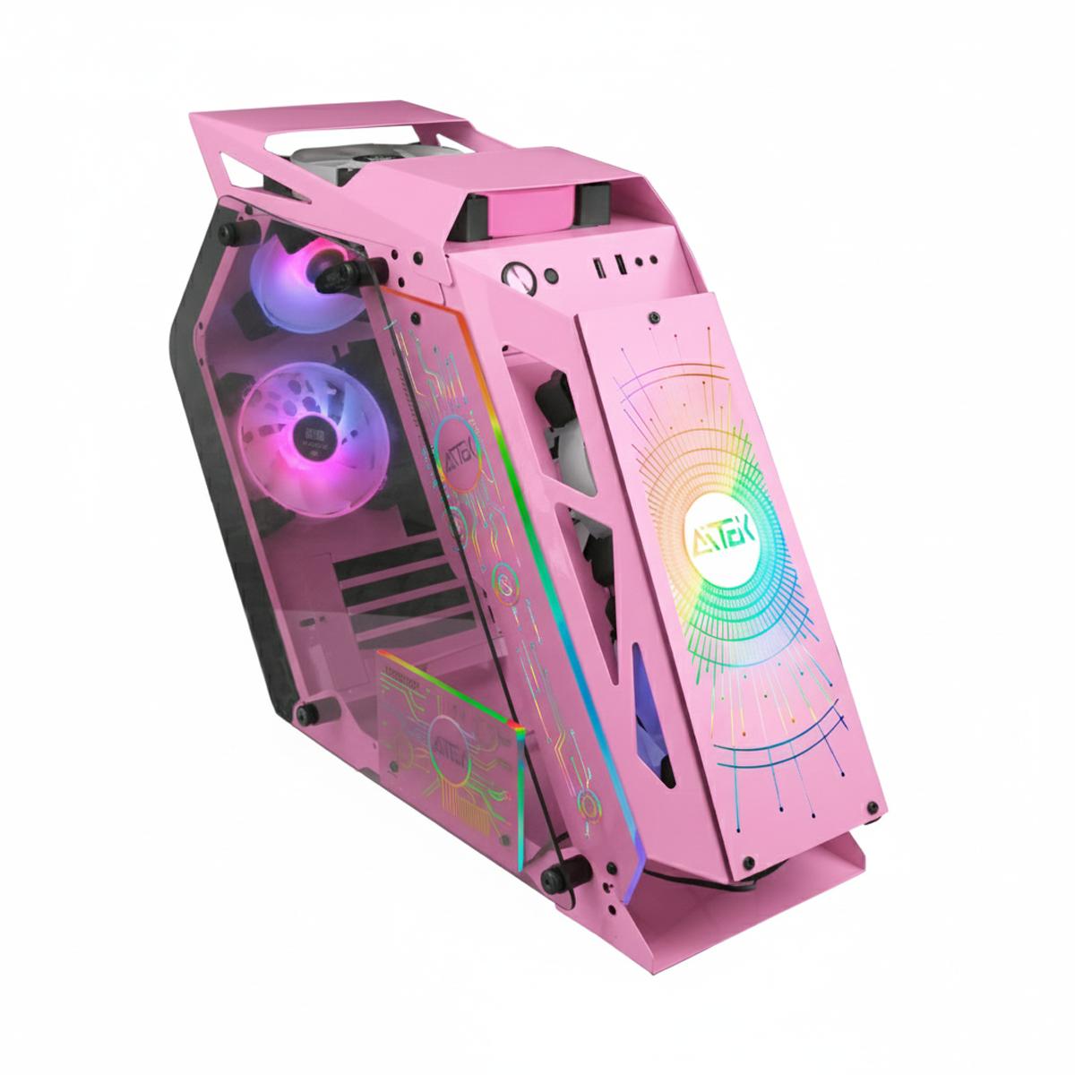 Gabinete Gamer Aitek Aquário com 6 Fans RGB Inclusas 3 Painéis Vidro Temperado ATX - AGP-M29165R
