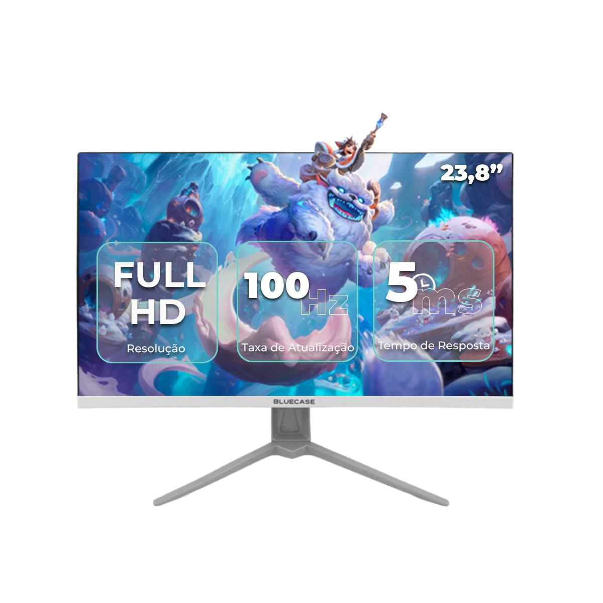 Monitor Gamer Curvo ERAS 23,8'' FHD 100Hz Imersão Total 3ms de Resposta Bluecase - BM24FFD4GCW