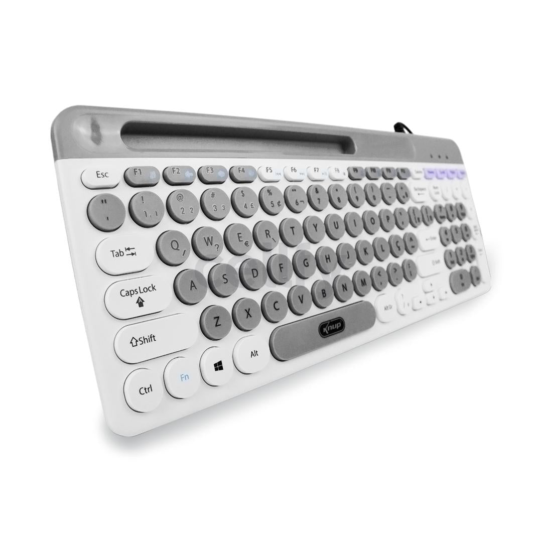 Teclado Multimídia USB ABNT2 Knup Teclas Redondas Silencioso Antiderrapante - KP-TE126