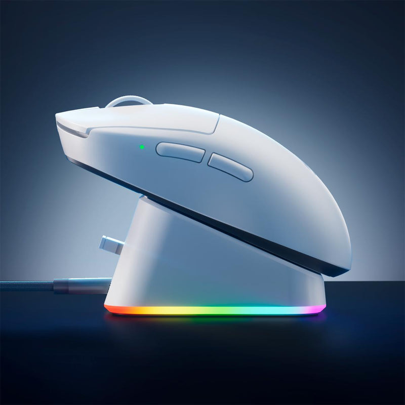 Mouse Gamer Sem Fio Ultraleve com Base de Carga Magnética RGB – 8000Hz e 42000 DPI