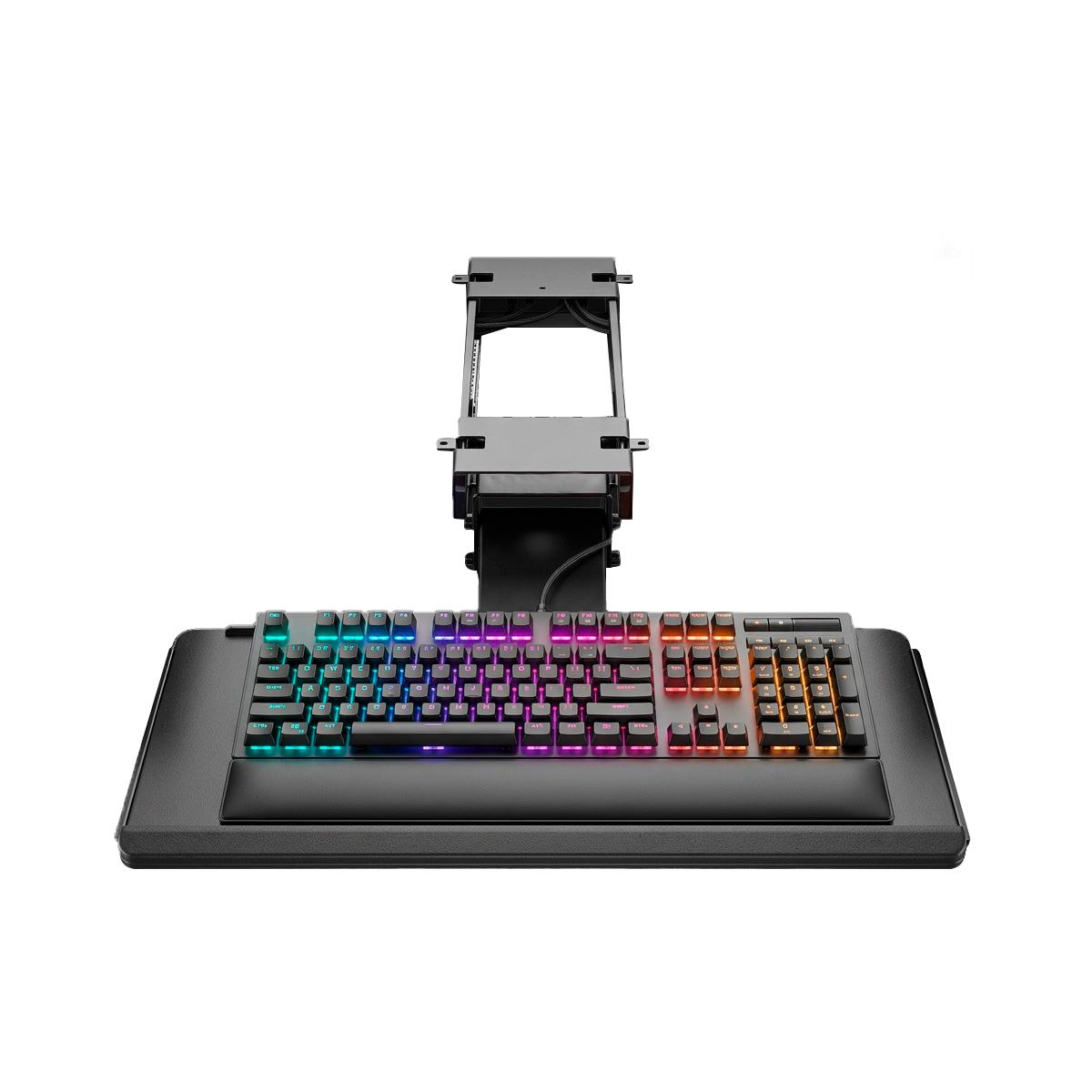 Suporte Retrátil Para Teclado Oderço com Apoio em Gel Bandeja Ergonômica Ajustável com Trilho Deslizante para Mesa - PLMST01A