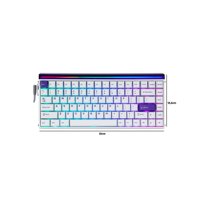 Teclado Gamer AULA Hero 84 HE Polling 8000Hz Varredura 128KHz Resposta Instantânea