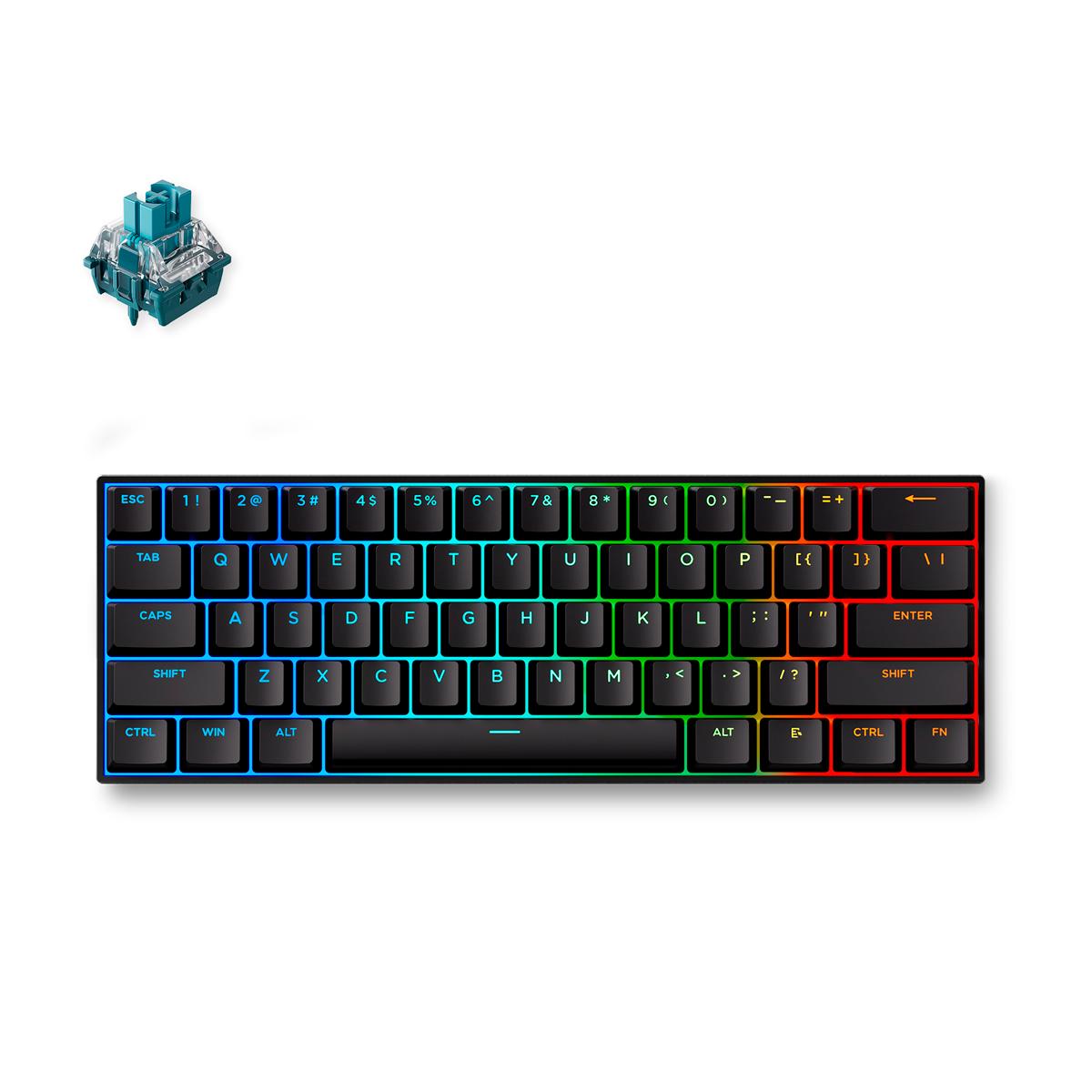 Teclado Gamer MCHOSE Ace 60 Pro Preto Hall Effect Switch Black Uranus Iluminação RGB
