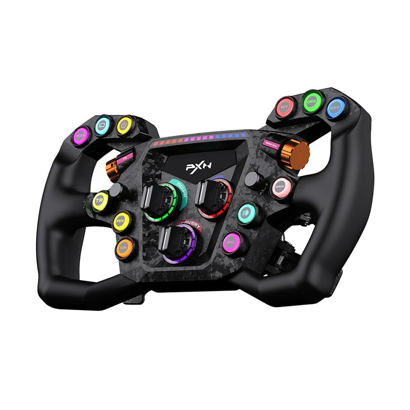 Volante Gamer PXN GT One Alta Performance para Simuladores Iluminação RGB - PXN-WGTL-GT-ONE
