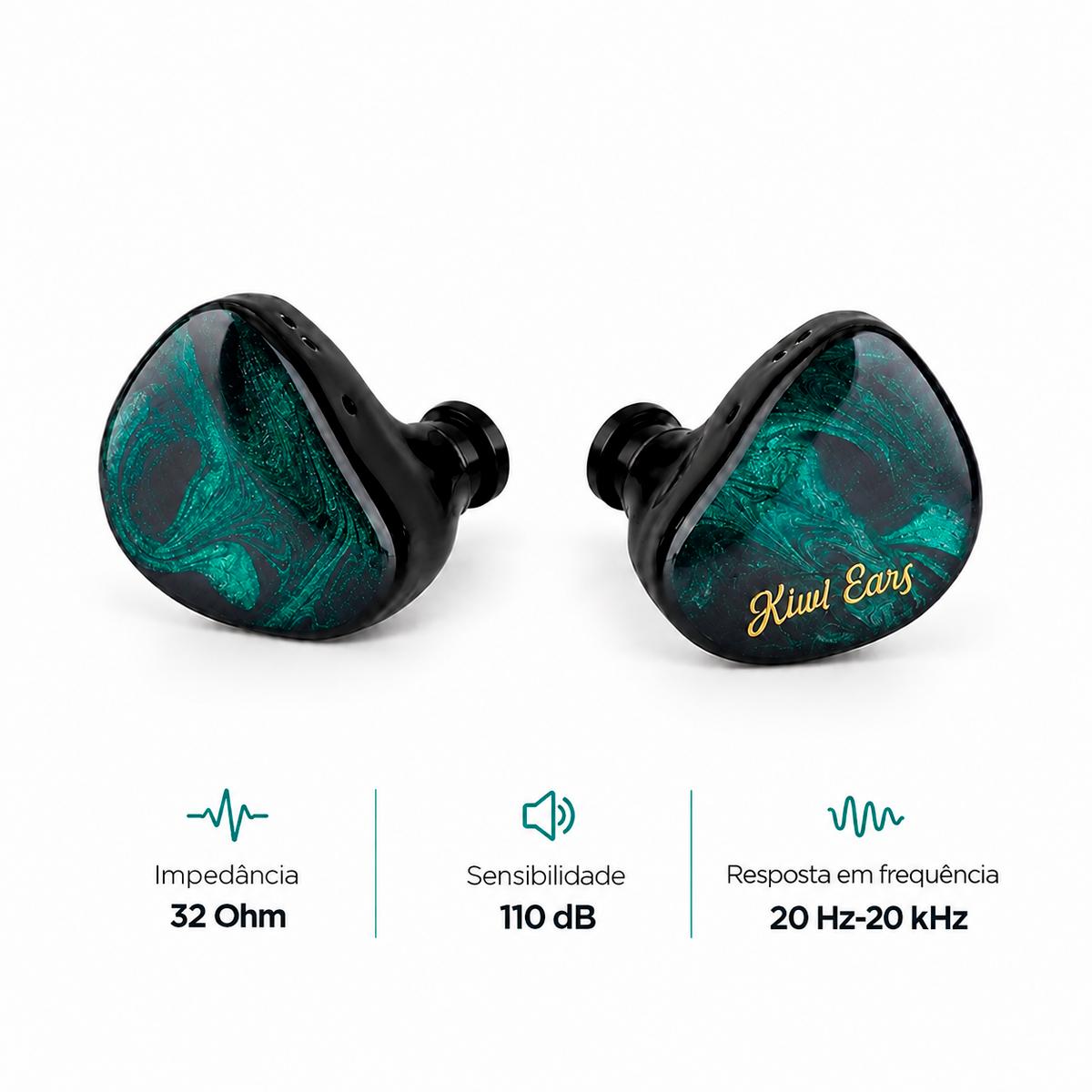 Fone de Ouvido Kiwi Cadenza com Isolamento Passivo para Música, Filmes e Jogos