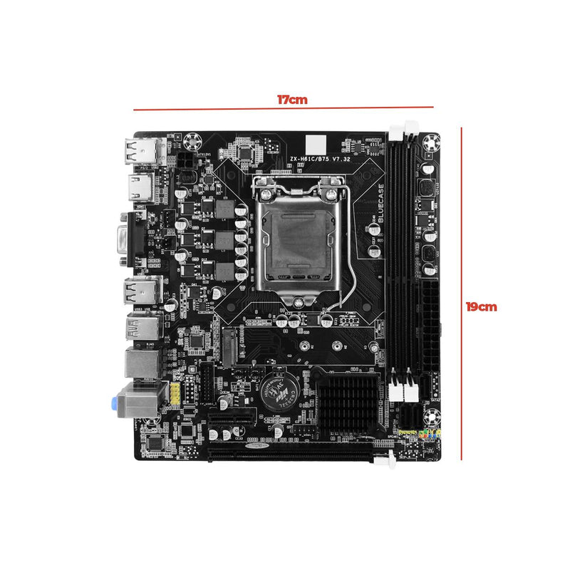 Placa Mãe Micro-ATX LGA1155 Bluecase com Suporte a 16GB DDR3, HDMI e USB 3.0 - BMBB75-D3HGU-M2