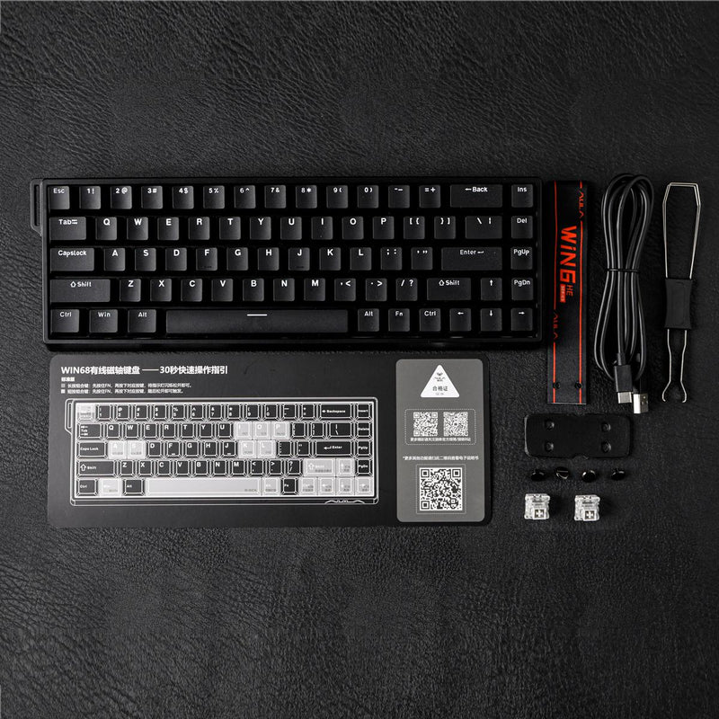 Teclado Gamer AULA WIN68 HE 8000Hz de Resposta RGB South-Facing