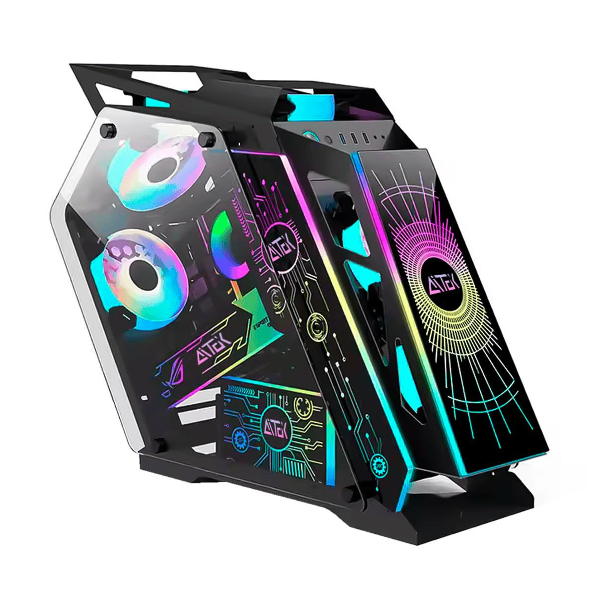 Gabinete Gamer Aitek RGB M-ATX/ATX Vidro Temperado Alta Performance - AGP-M29165P