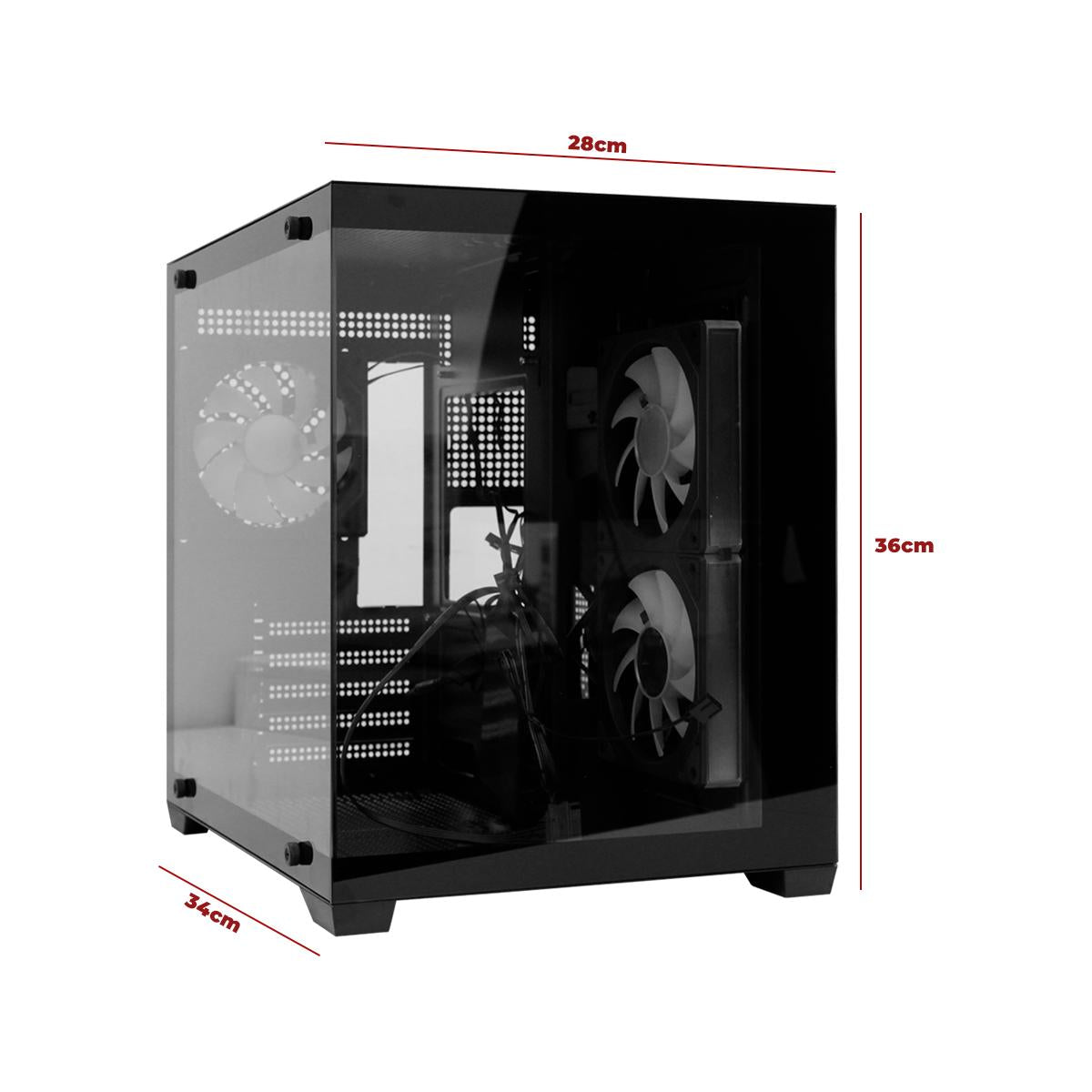 Gabinete Gamer Aitek Premium com Lateral de Vidro Temperado e USB 3.0 Eleve seu Setup RGB - AGP-M33160CP