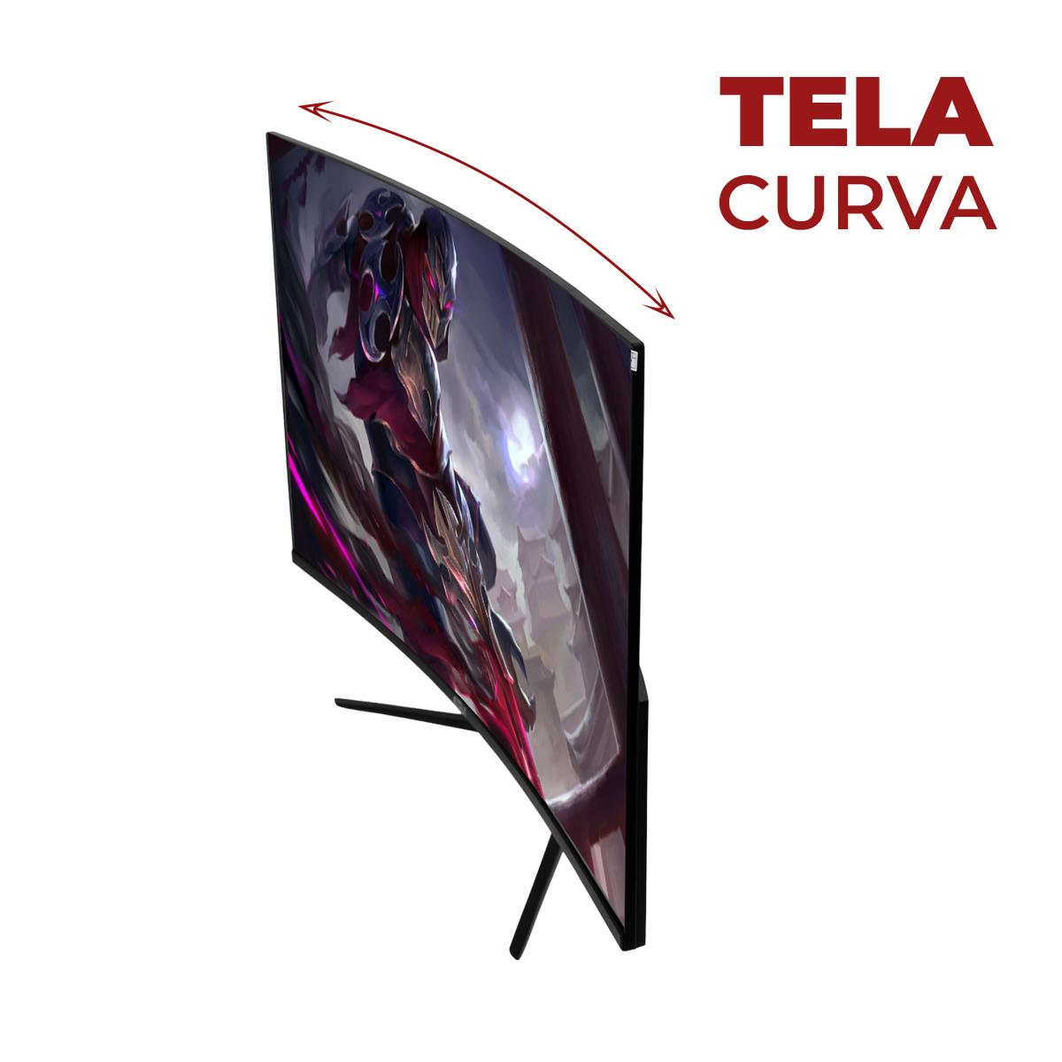Monitor Gamer Curvo 27'' Full HD Aitek 180Hz 1ms com FreeSync HDMI e DisplayPort – DELTA-M2712AC