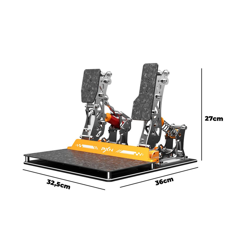 Kit PXN Simulador de Corrida Vector X Pedal Acelerador e Pedal Freio + Pedal Embreagem - KIT-PXN-PDLP-BT-PDLP-C