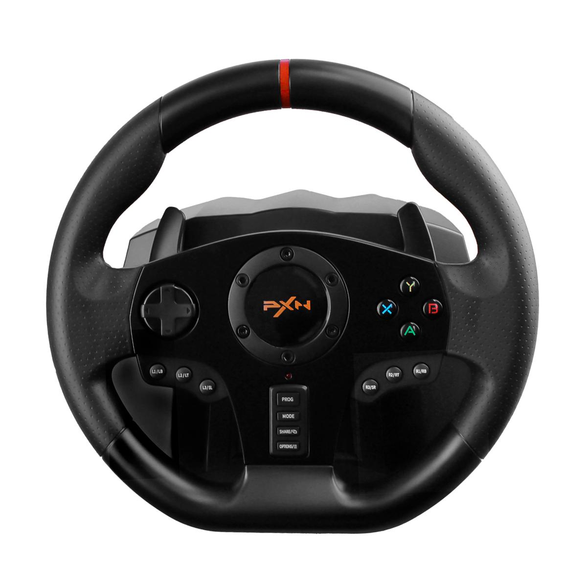 Kit Simulador de Corrida PXN V900 Motor Vibração Dupla + Volante + Pedais Acelerador e Freio