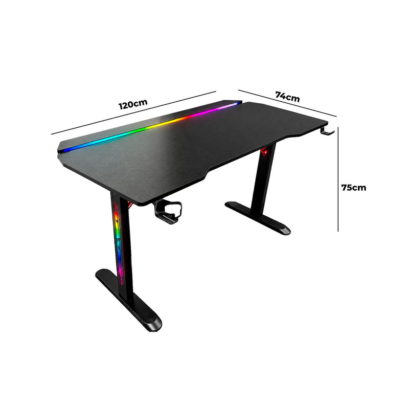 Escrivaninha Gamer Para Monitor, Teclado e PC de Mesa Aitek M1401T RGB