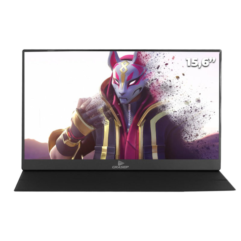 Monitor Portátil 15,6’’ Full HD Grasep 60Hz 5ms Ultraleve USB-C para Notebook e Console - D-TELA05