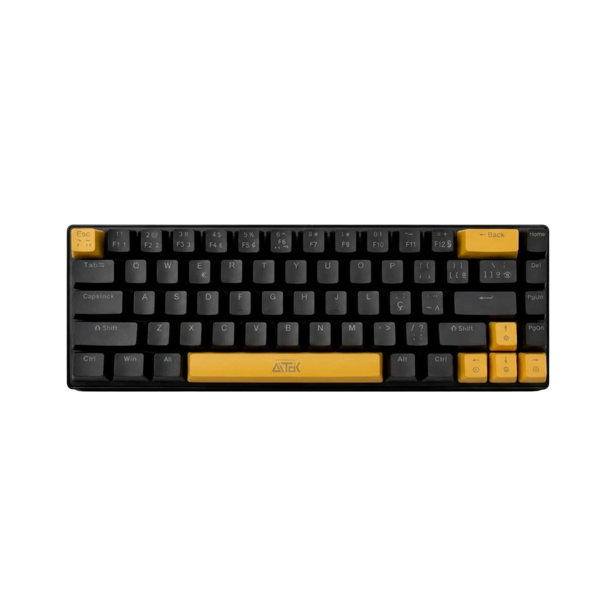 Teclado Gamer Compacto Mecânico RGB Silencioso Cabo Tipo-C Removível - ATE-M0691P-AM