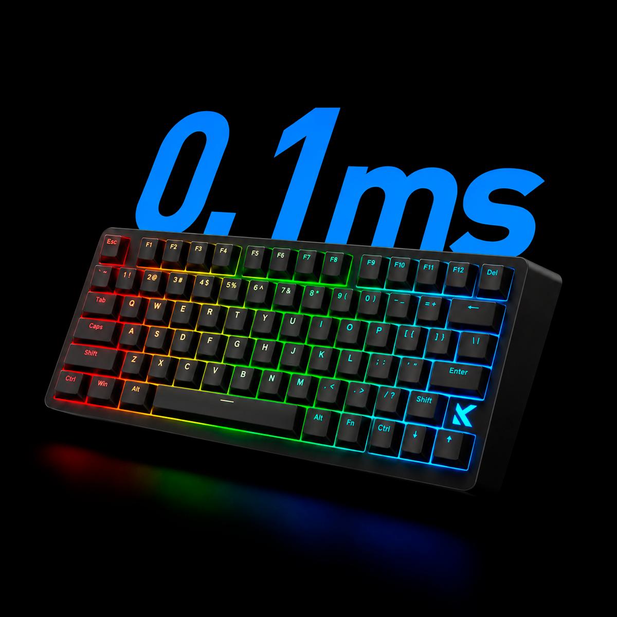 Teclado Magnético Gamer MCHOSE JET 75 80 Teclas Hot Swap Estrutura Gasket Silicone RGB Rapid Trigger SOCD