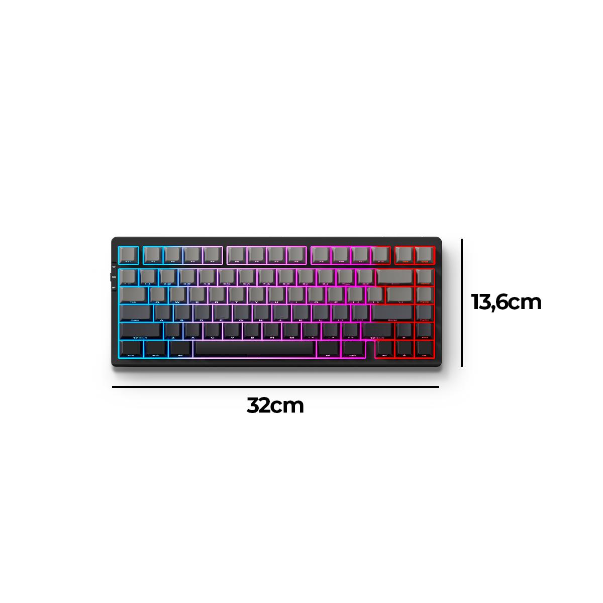 Teclado Wireless Compacto MCHOSE G75 Pro para Trabalho e Jogos