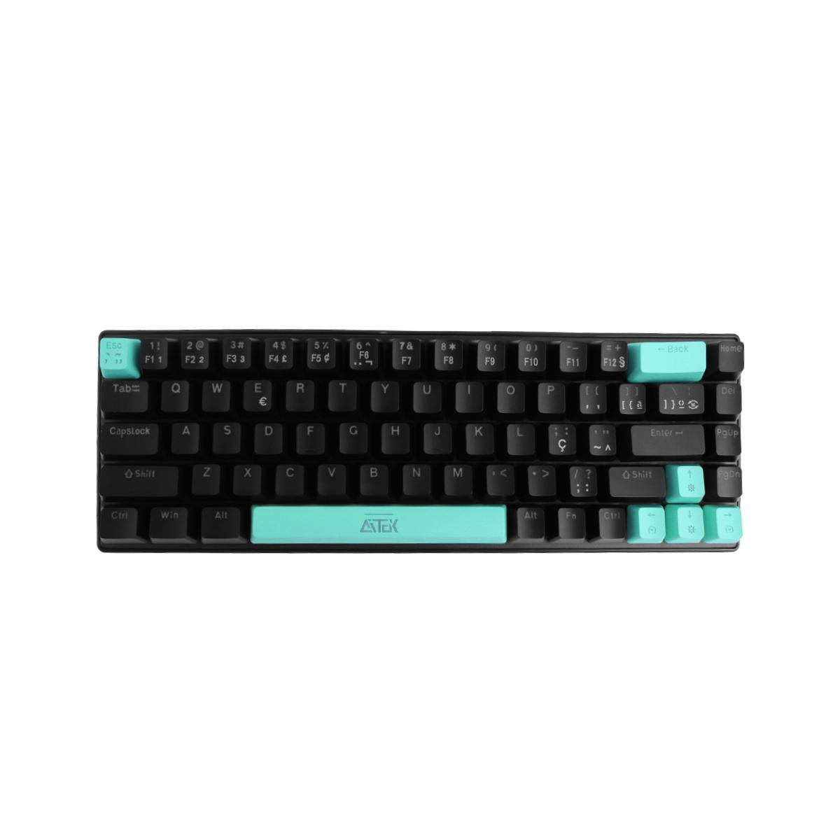 Teclado Mecânico Gamer Aitek 68 Teclas LED Com fio USB Silencioso Compacto - ATE-M0691
