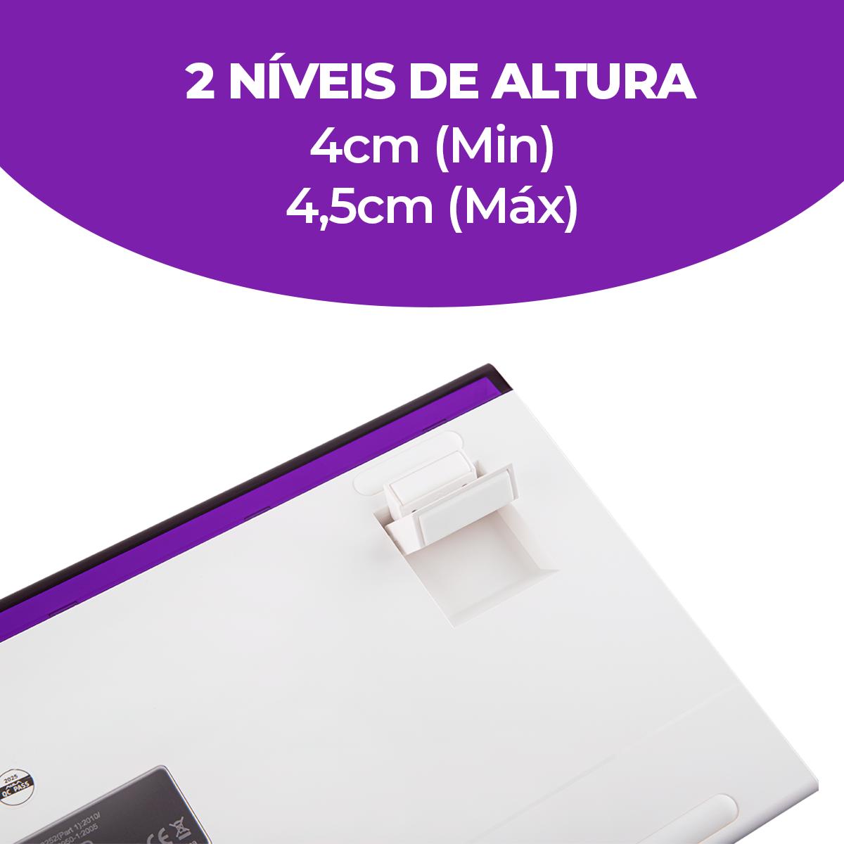 Teclado Mecânico AULA Hero 84 HE 75% RGB Isolamento Acústico