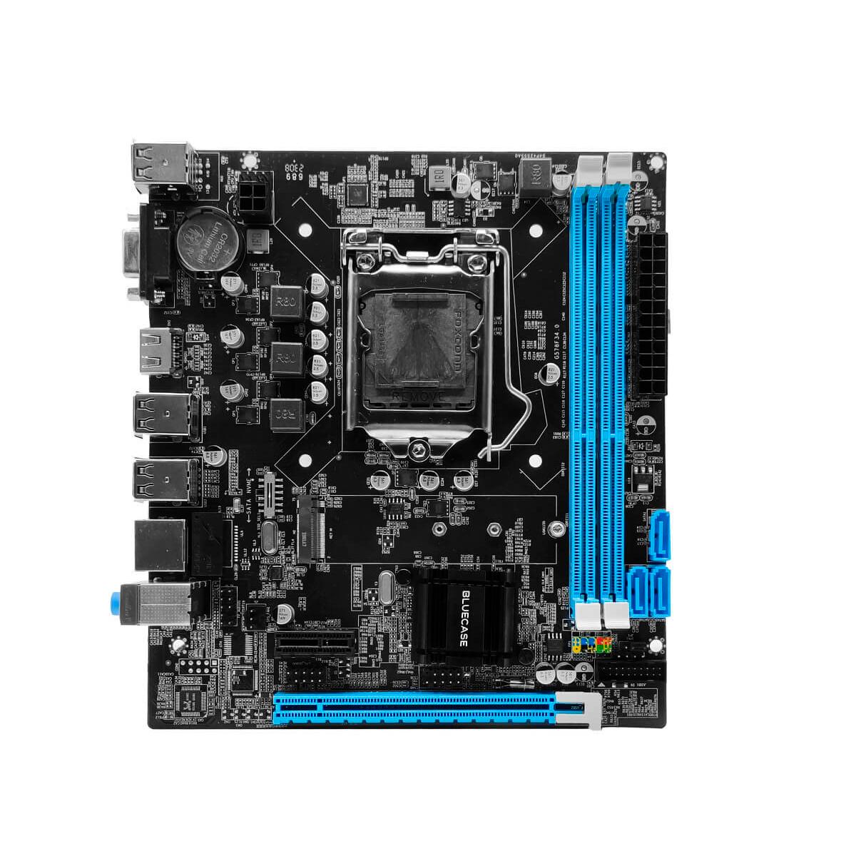 Placa Mãe Bluecase H61 LGA1155 DDR3 16GB M.2 NVMe HDMI VGA - BMBH61-G2HG-M2