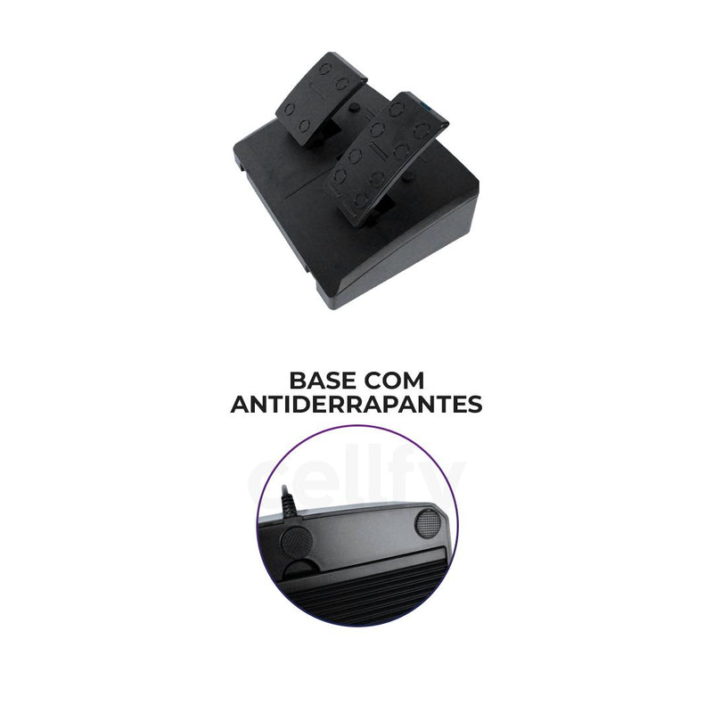 Kit Simulador de Corrida PXN V3PRO Volante Com Paddle Shift + Pedais Analógicos Freio e Acelerador